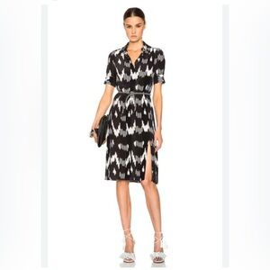 Altuzarra Kieran Midi A Line Dress silk Womens 34 small Button Up Business $1850